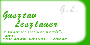 gusztav leszlauer business card